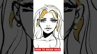 How to draw hair #shorts #howtodraw