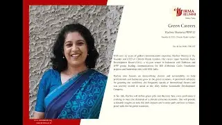 IRMAn Talks by Rachna Sharma, PRM 12: Green Careers