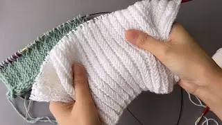 Tired of knitting the simple 1x1 rib? Knitting the  herringbone rib!!!