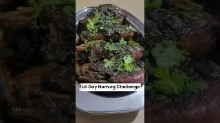 Full Day Nonveg Challange 🥘 #prawns #chicken #mutton #khima #kaleji #nonveglove #shorts #food #yummy