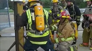 Training avec des pompiers du Wisconsin
