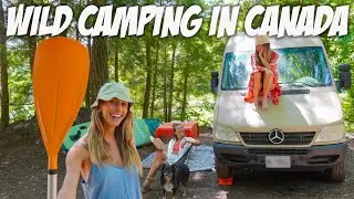 Three Girls Living in a Van in The Woods