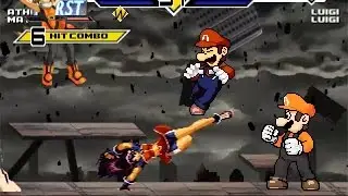 SK MUGEN Special - Athena Asamiya & May vs 2 Luigi Edits + Extra