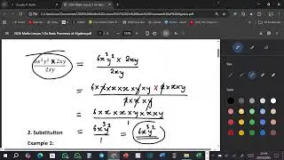 2026 Maths Lesson 1 On Basic Processes of Algebra