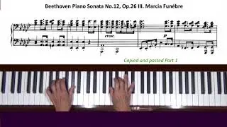 Beethoven Piano Sonata No.12 in A-flat Major, Op.26 Funeral March Tutorial Part 2