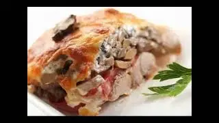 Мясо по-купечески с грибами. Приятного аппетита!