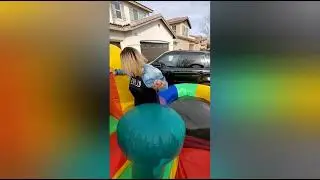 Happy birthday Jumper Gone Wrong!! Mommy falls down!!