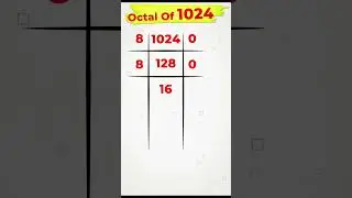 Octal of 1024 / Decimal to Octal conversion / 1024 ki Octal  
