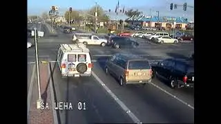 Crazy lucky man drive car