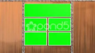 Virtual Studio Green Screen Video Wall Background Animation - 4K