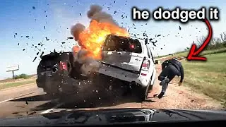 When Cops Escape Death By Sheer Luck