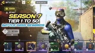 *New* Season 7 Tier 1 to 50 All Battle pass Rewards Cod mobile 2023 | Season 7 Battle pass Rewards