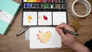 Creative Watercolor Greeting Card - Heart-shaped Wreath