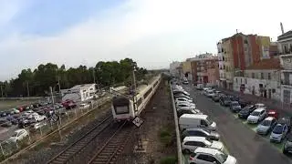 Trenes pasando por Torredembarra 2017