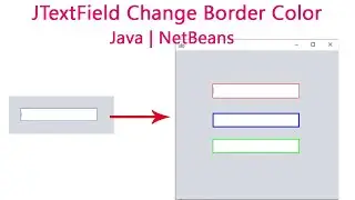 JTextField Change Border Color | Java | NetBeans