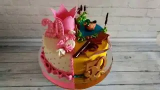 Торт на 50 и 20 лет.торт на юбилей.