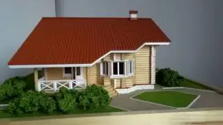 Макет дома из бревна 12