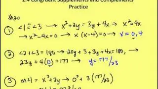 2.4 Congruent Supplements and Complements (Practice)