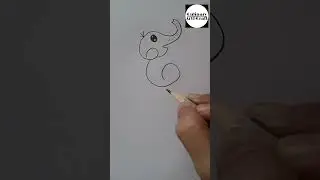 easy Elephant Drawing #shorts #shortsfeed #youtubeshorts #drawing #art