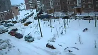 Минск 15.03.2013 Снегопад Улица Я. Лучины после Хавьера