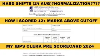 I Scored BIG in IBPS Clerk Prelims 2024! 🔥 MY IBPS CLERK PRE  SCORECARDC 2024 #ibps #ibpsclerk