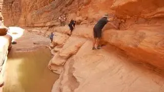 Waters Edge Dangerous Traverse in Fools Canyon Grand Canyon AZ