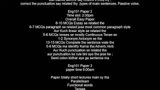 ENG101 TODAY / CURRENT FINAL TERM CURRENT PAPERS SPRING  2024