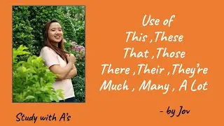 Use of This & These ,That & Those, There,Their & They're, Much, Many & A Lot | Homophones|