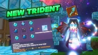 Crafting Unsealed Trident in Skyblock! (Blockman Go)