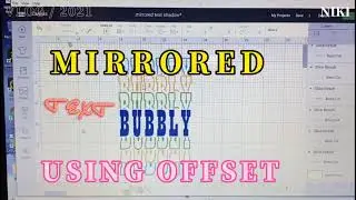How to Mirror or Stacked Text in Cricut Design Space using Offset | Easy Design Space Tutorial