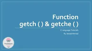 getch & getche Functions in C