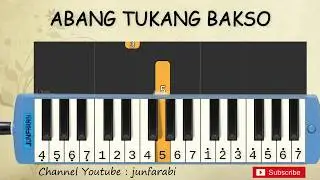 not pianika abang tukang bakso - tutorial belajar pianika lagu anak - not angka abang tukang bakso