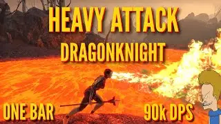 Heavy Attack Dragonknight One Bar PVE Oakensoul Build (Firesong DLC)