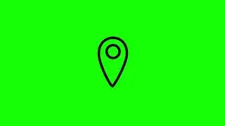 location icon green screen | animated icon green screen