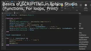 Basics of SCRIPTING in Roblox Studio (Functions, For loops, Print) | EP1 Scripting on Roblox