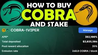 COBRASWAP ON BSC | HOW TO BUY COBRA AND STAKE | WEEK 1 377,600% APR | COBRA-1VIPER