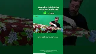 hawaiian fabric inlay nose rider surfboard