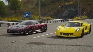 Forza Horizon 4 Drag race: Hennessey Venom GT vs Koenigsegg Agera RS