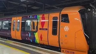 FINALLY CAUGHT IT!!!! PRIDE LIVERY CLASS 730018 AT LONDON EUSTON!!! 