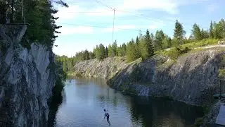 Горный парк Рускеала. Прыжок с тарзанки
