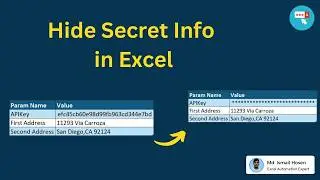Hide Password and Important Info Cell in Excel