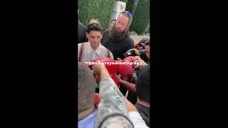 Ryan Garcia signing autographs after the KingRy vs Tank LA press conference