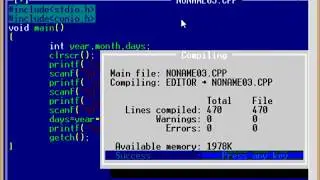 Find out the total days by c programming language..(Enter the year,month&days)