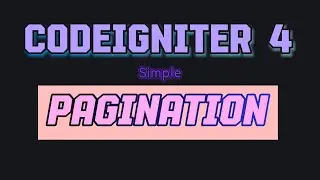 Codeigniter 4 Pagination 
