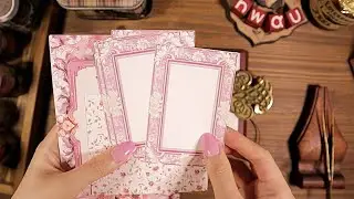 journal asmr | Pink Journaling 🌺 핑크 다꾸 Relaxing Sounds Scrapbooking デコ手帳