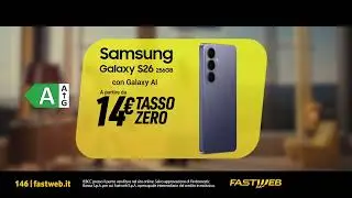 Choose Fastweb Mobile and get the new Samsung Galaxy S26 for €14 per month