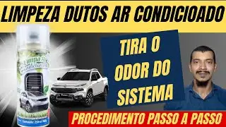 Fazendo Limpeza dos dutos do ar condicionado do carro