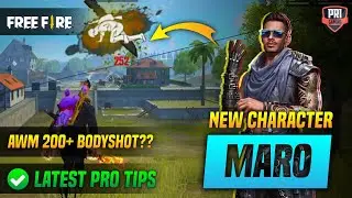 How to Use New Character Maro in Freefire? Maro Character Ability Test? | Onetap Damage With AWM?