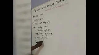 Solving Simultaneous Equations using the Substitution Technique