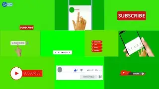 Top 10 BEST and HD Green screen Subscribe button free download